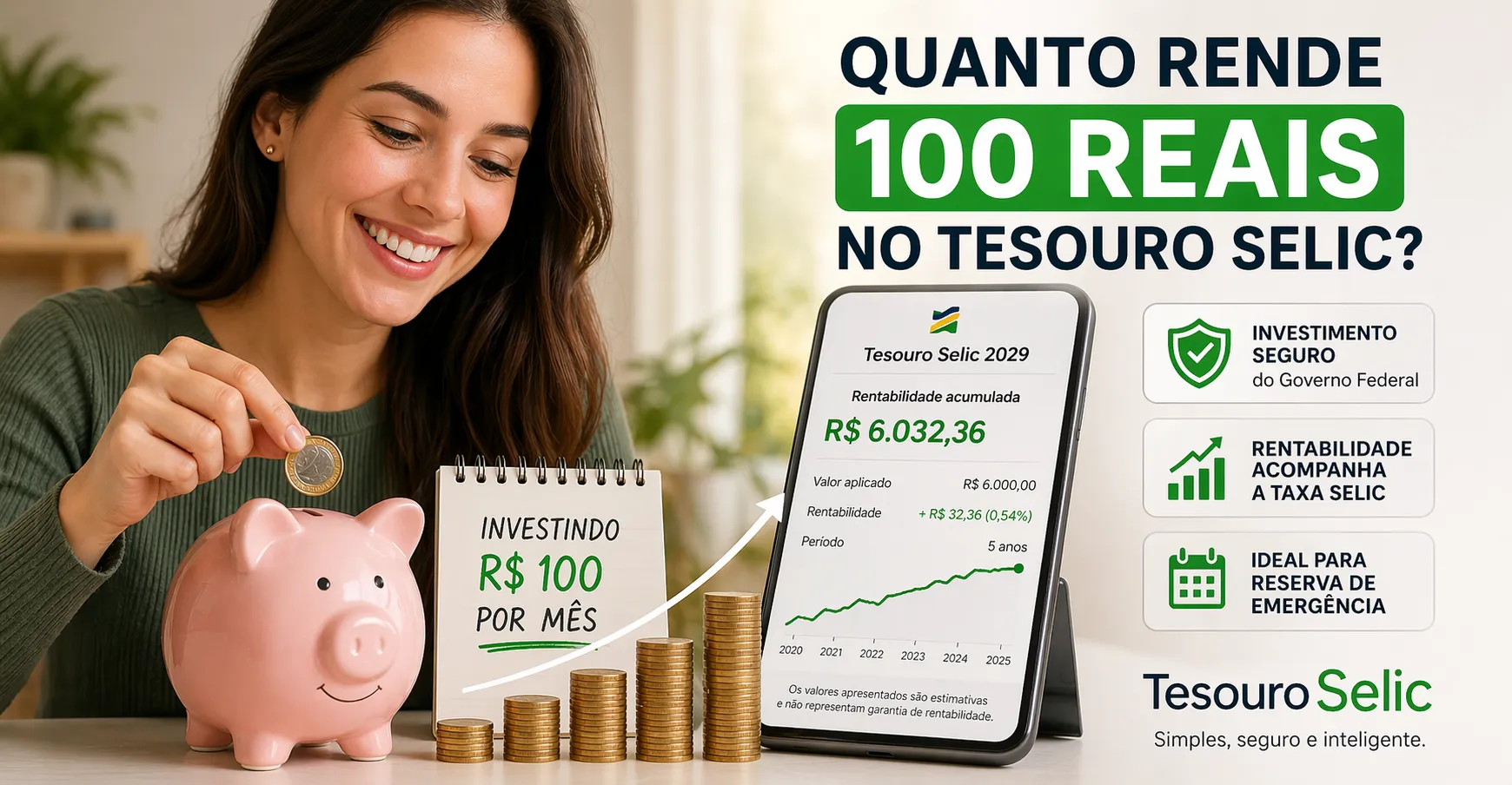 Quanto Rende 100 Reais no Tesouro SELIC: Tudo que Você Precisa Saber