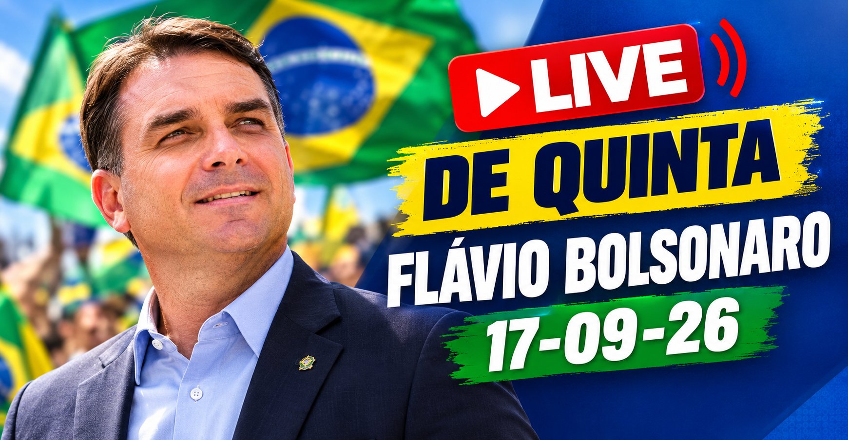 LIVE DE QUINTA - FLÁVIO BOLSONARO 17-09-26: o que rolou na transmissão desta semana